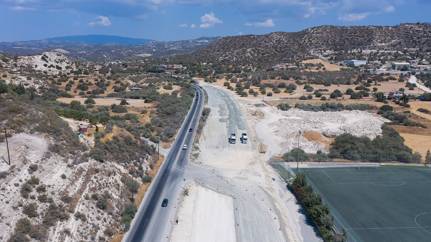 Works on Limassol-Saittas motorway