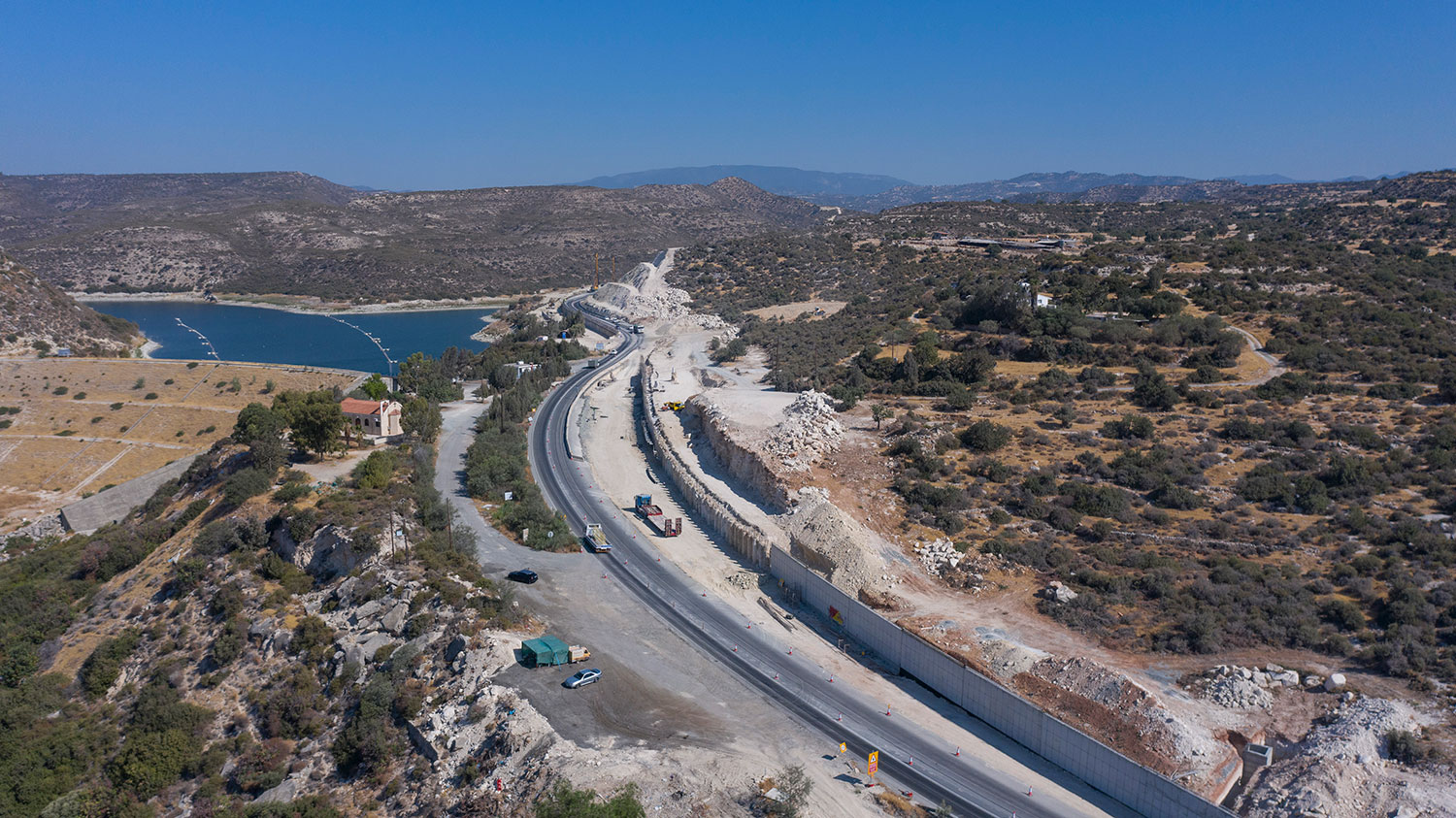 Works on Limassol-Saittas motorway