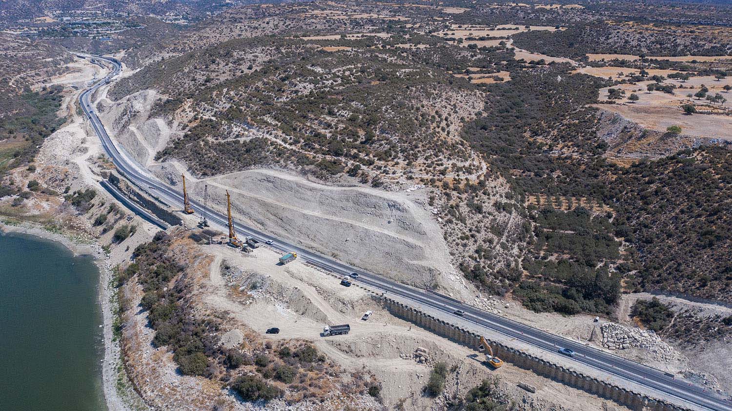 Works on Limassol-Saittas motorway
