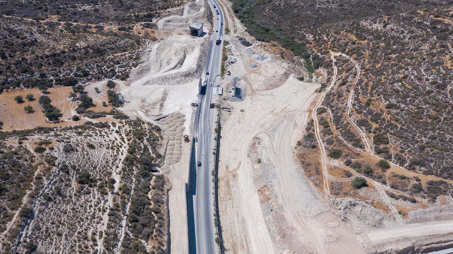 Works on Limassol-Saittas motorway