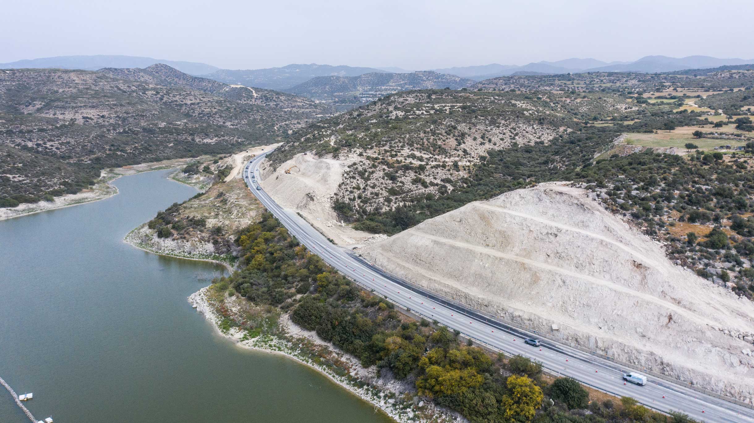 Works on Limassol-Saittas motorway