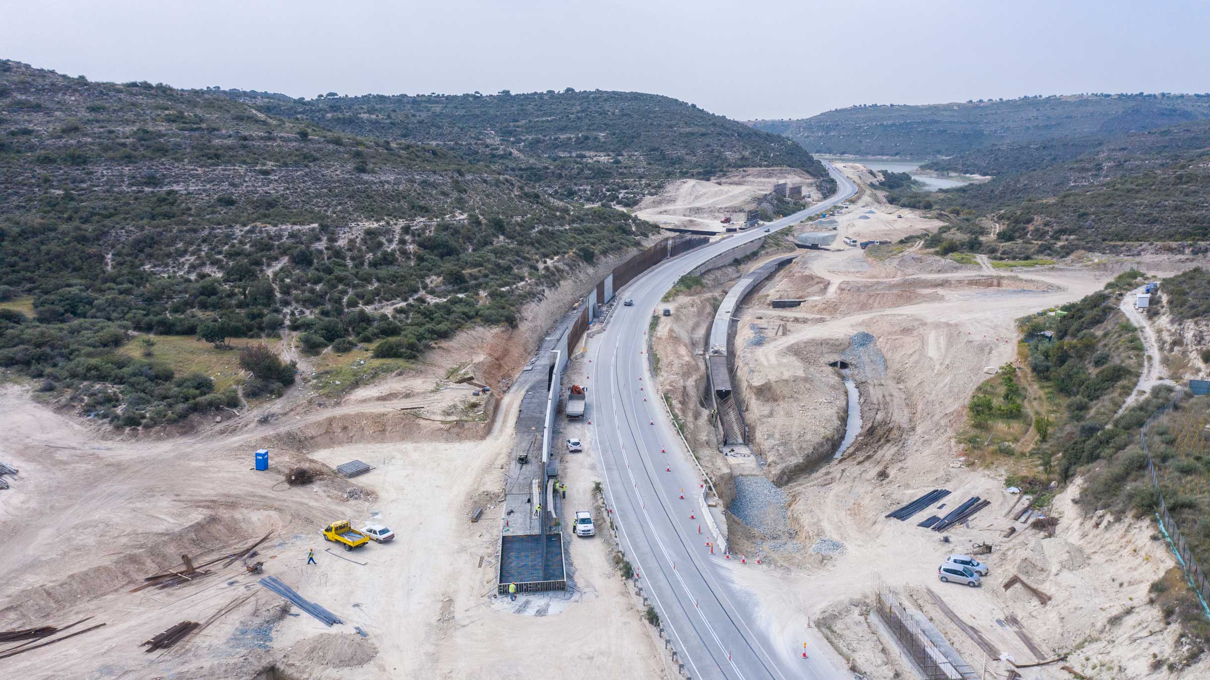 Works on Limassol-Saittas motorway