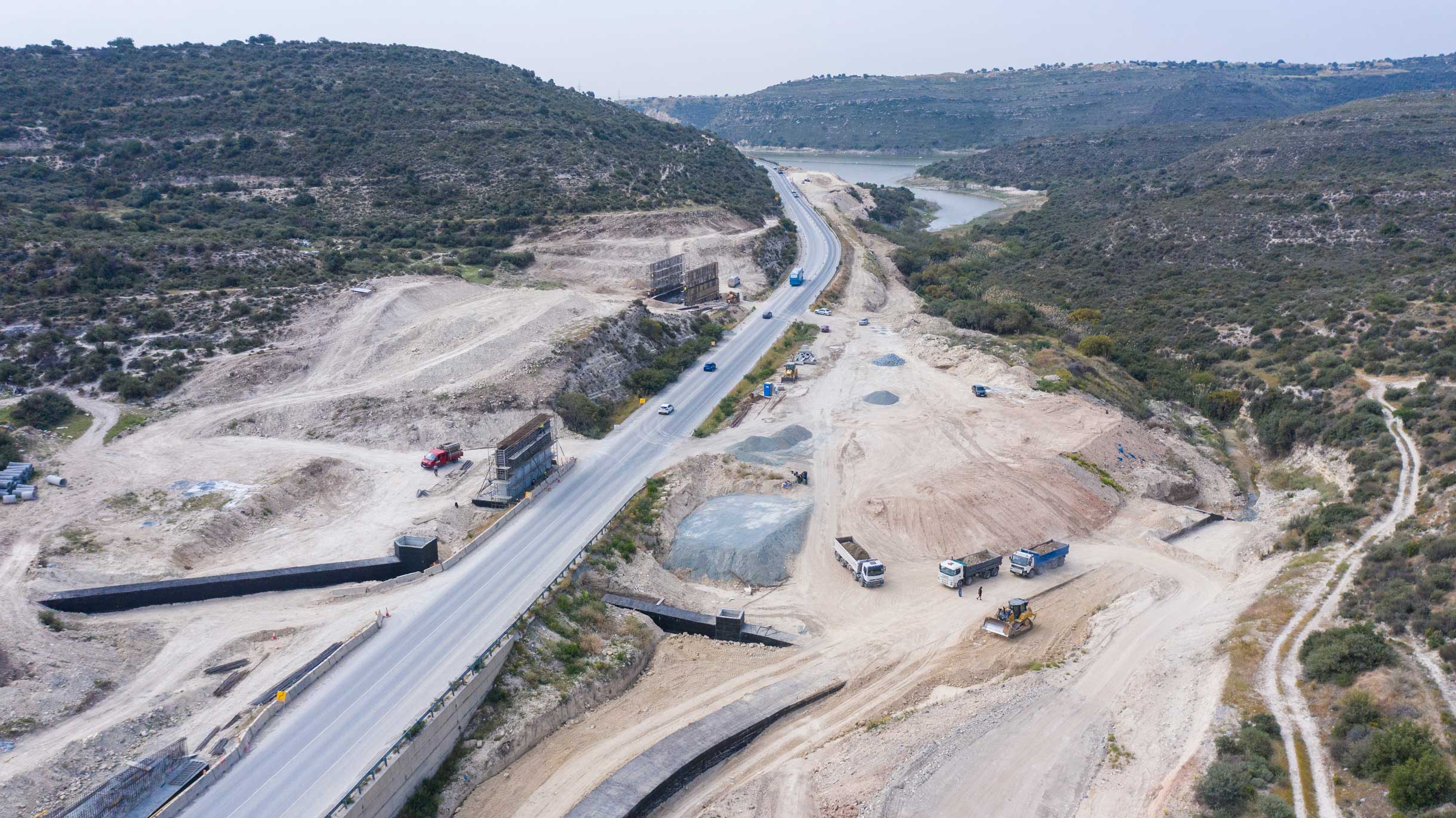 Works on Limassol-Saittas motorway