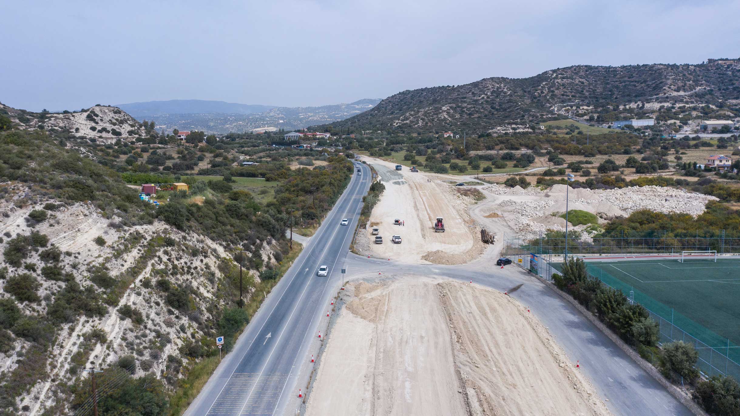 Works on Limassol-Saittas motorway