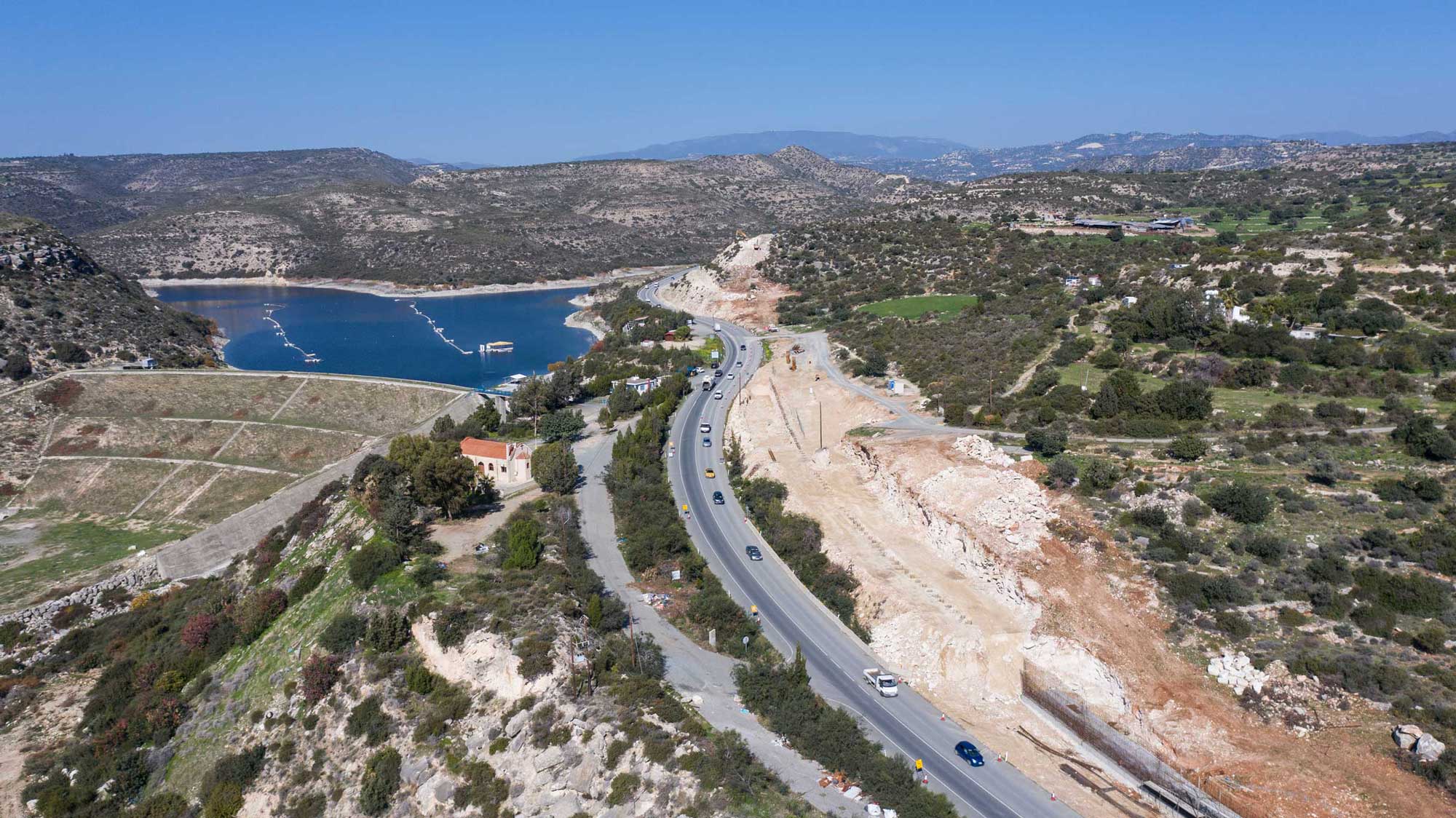 Works on Limassol-Saittas motorway