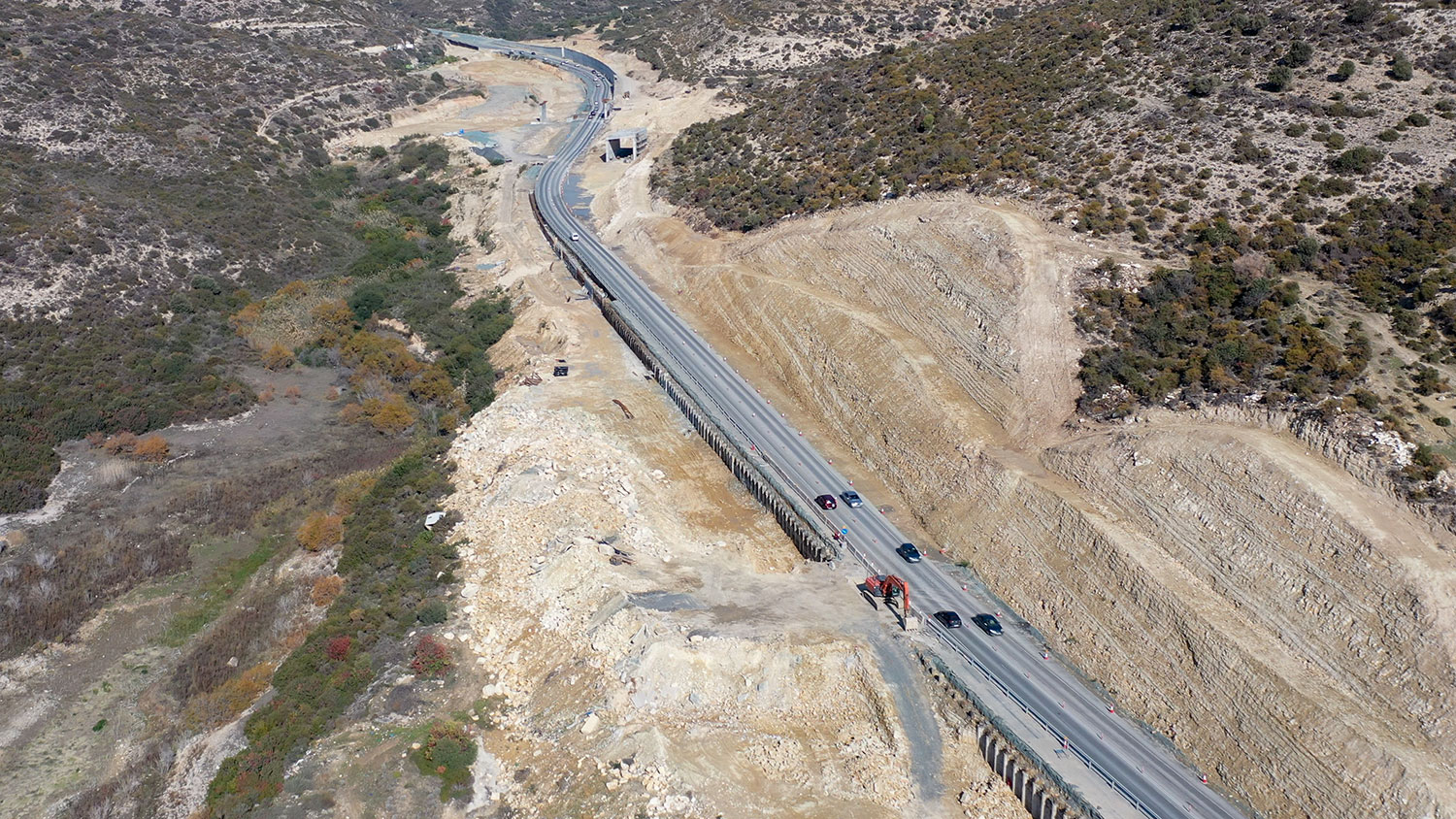Works on Limassol-Saittas motorway