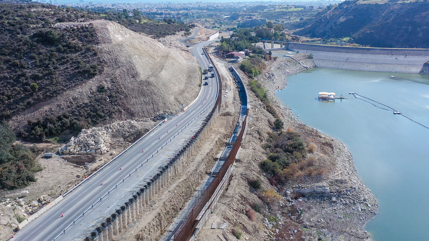 Works on Limassol-Saittas motorway