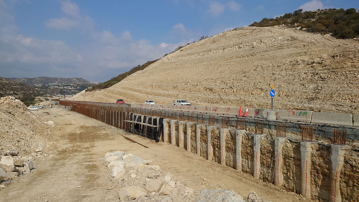 Works on Limassol-Saittas motorway