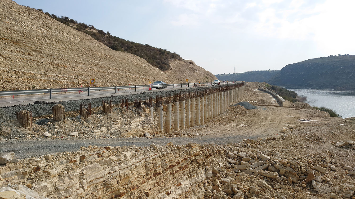 Works on Limassol-Saittas motorway