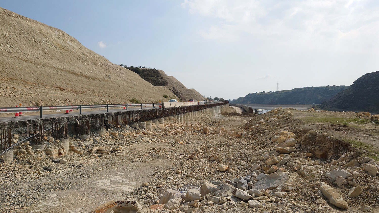 Works on Limassol-Saittas motorway