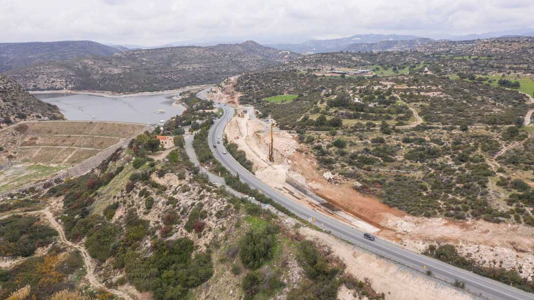 Works on Limassol-Saittas motorway