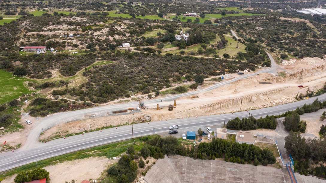 Works on Limassol-Saittas motorway