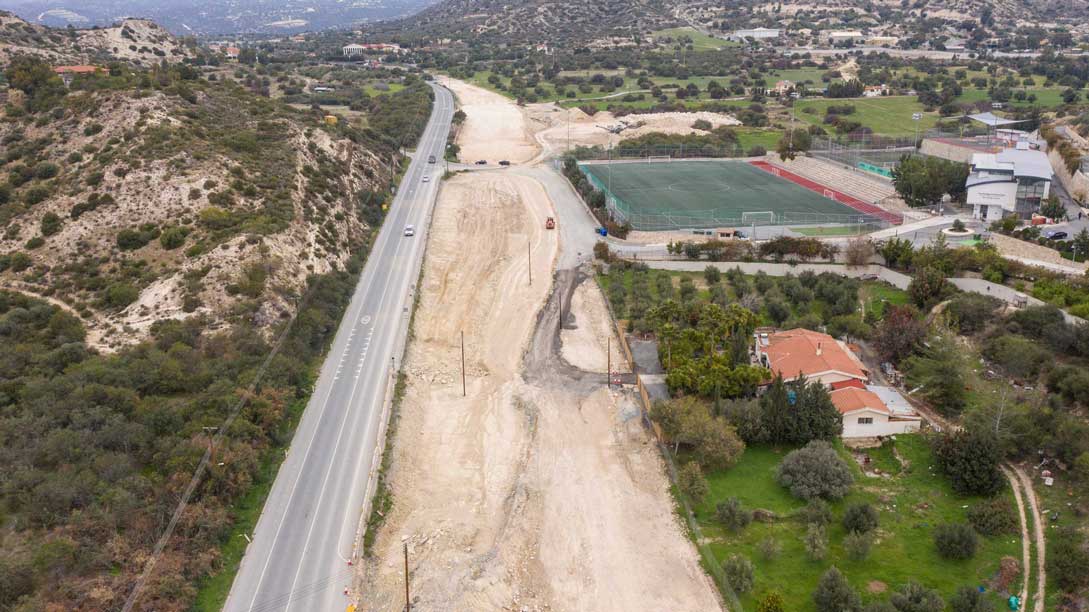 Works on Limassol-Saittas motorway
