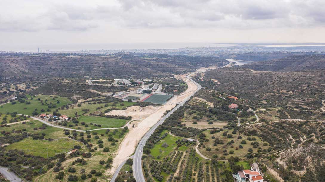 Works on Limassol-Saittas motorway