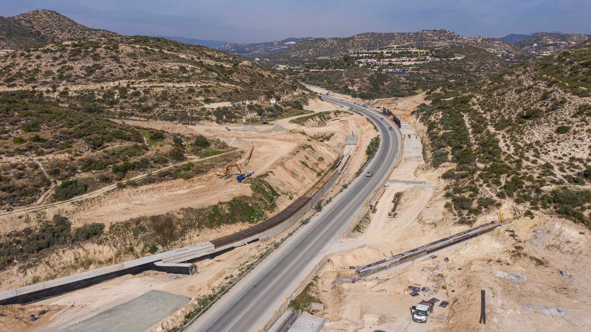 Works on Limassol-Saittas motorway