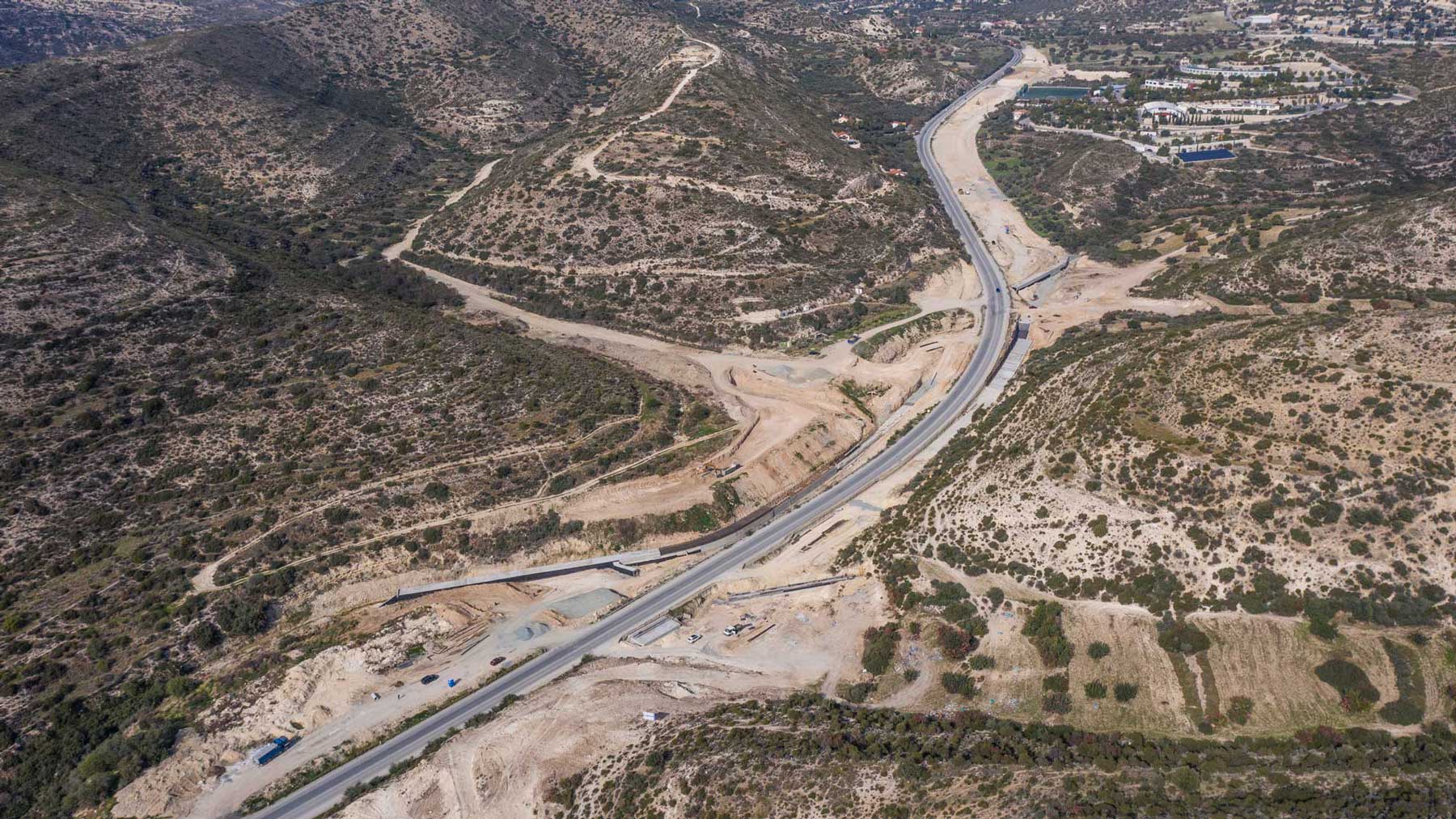 Works on Limassol-Saittas motorway