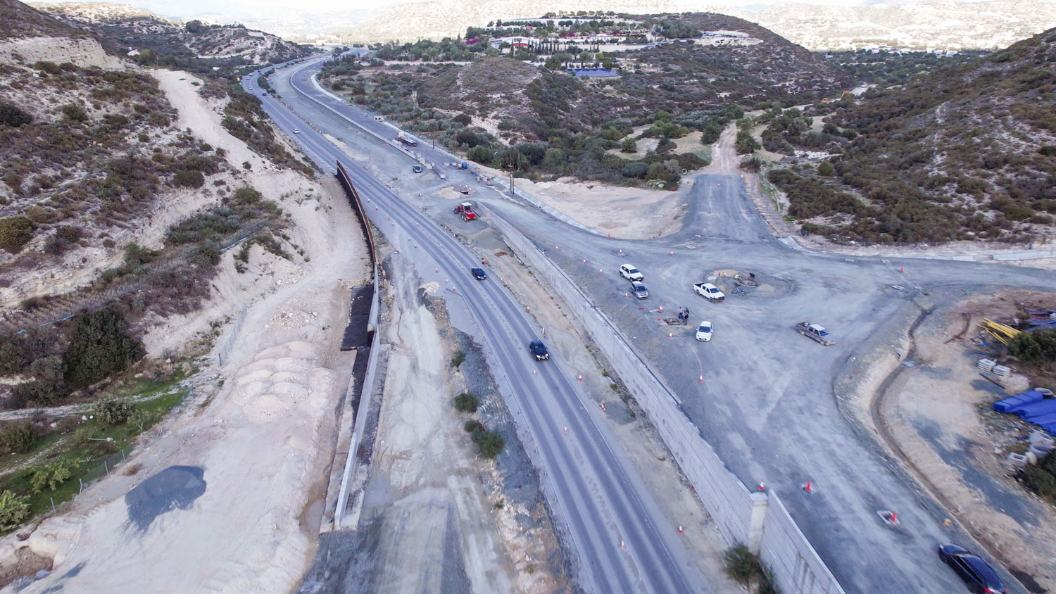 Works on Limassol-Saittas motorway