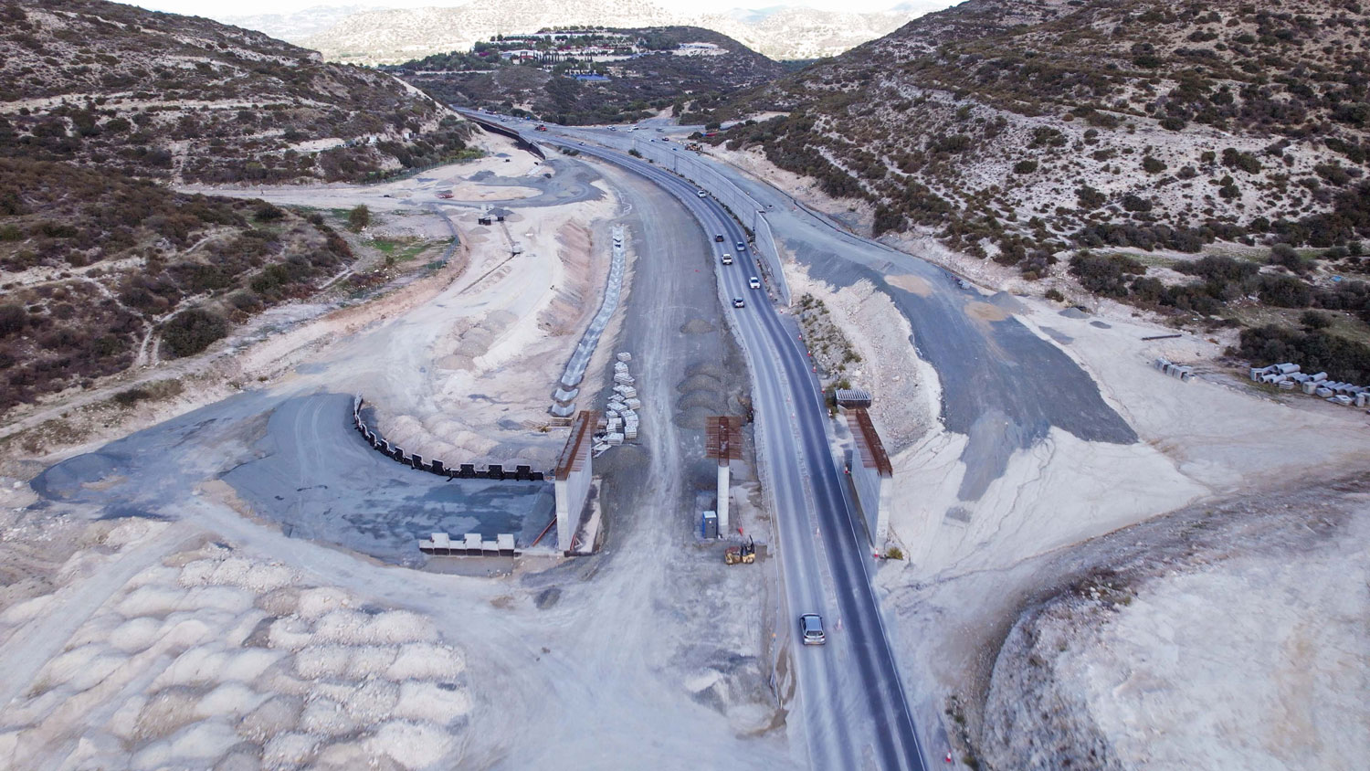 Works on Limassol-Saittas motorway