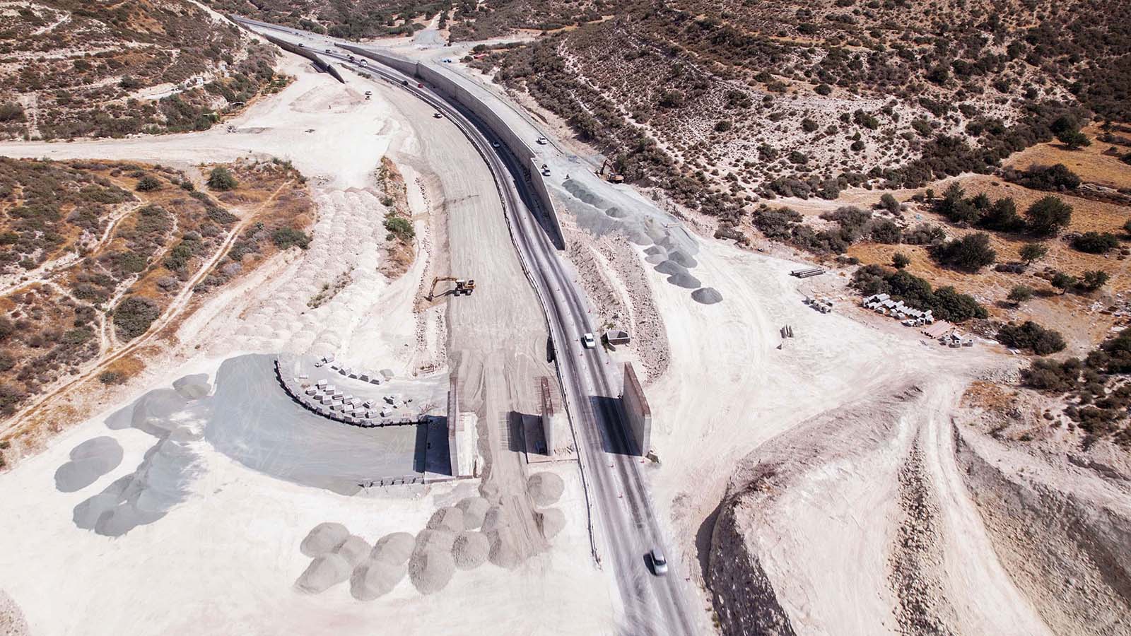 Works on Limassol-Saittas motorway