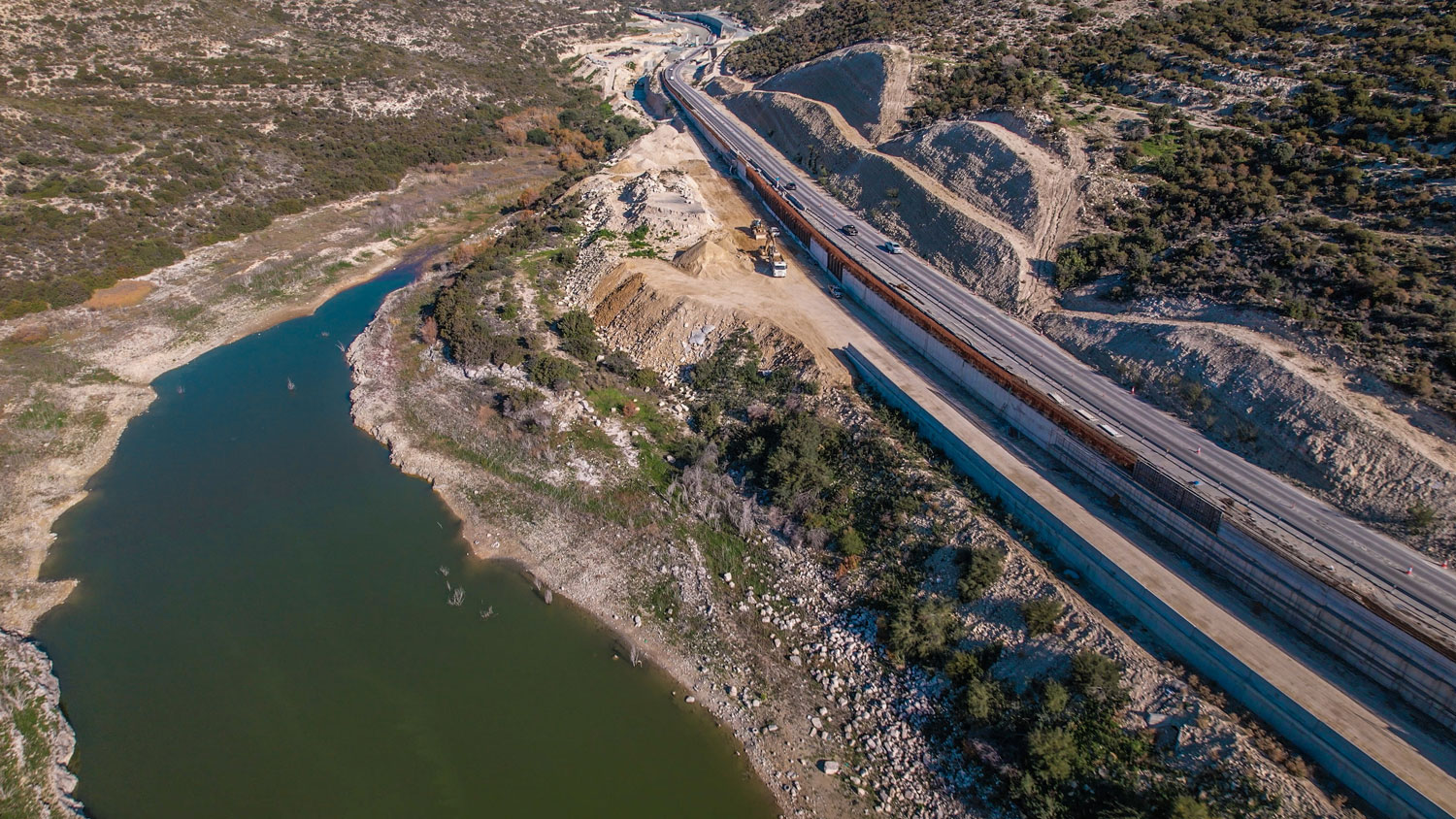 Works on Limassol-Saittas motorway