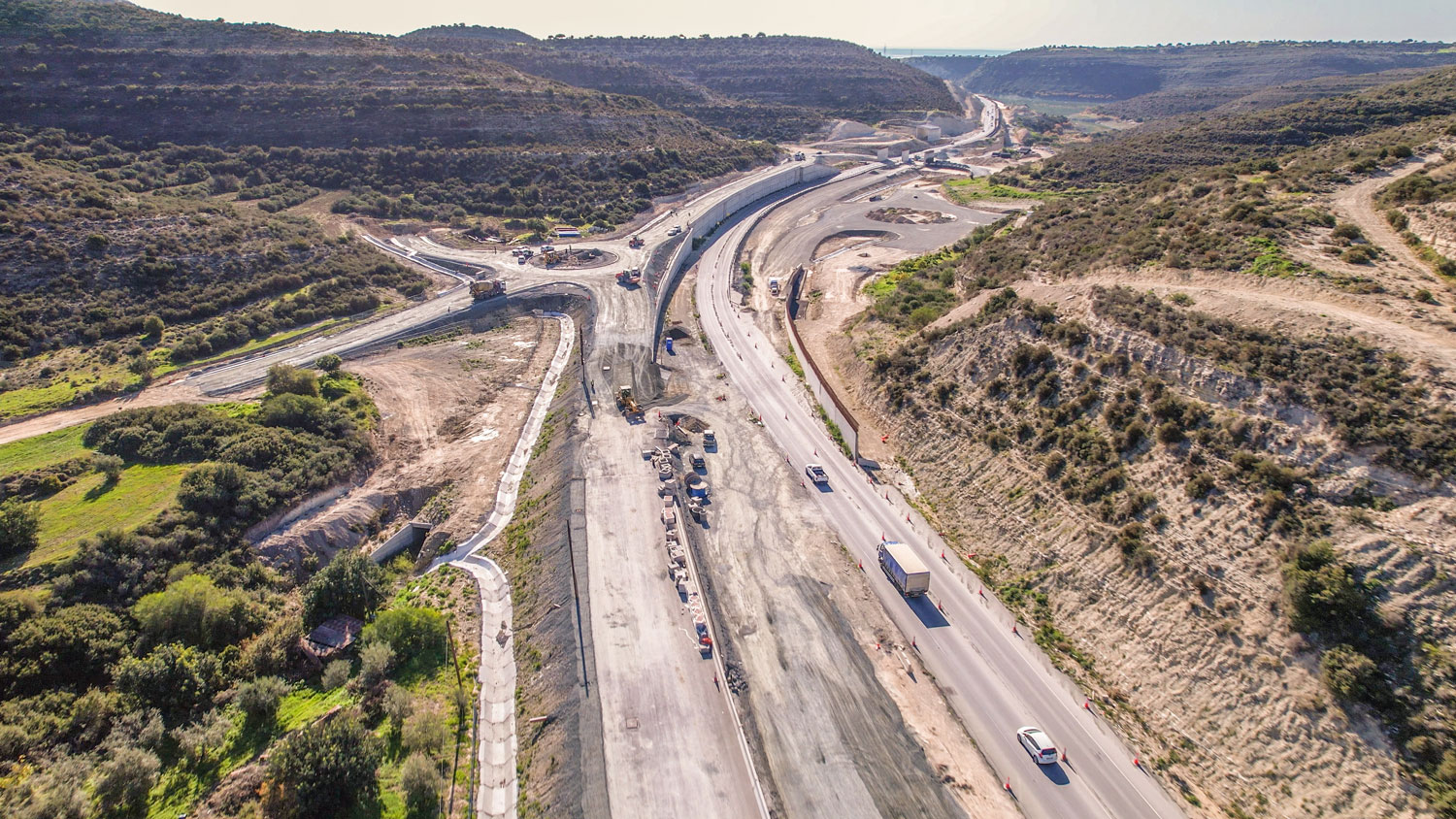 Works on Limassol-Saittas motorway
