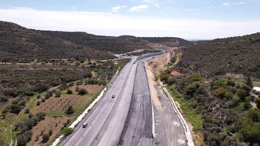 Works on Limassol-Saittas motorway