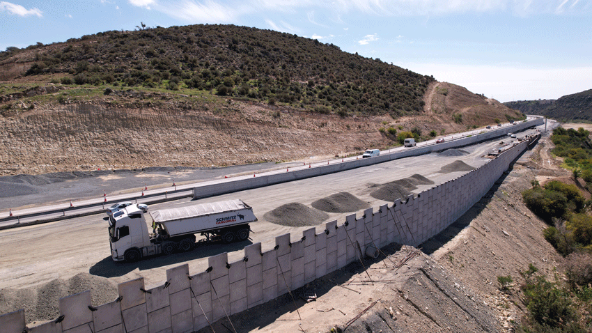 Works on Limassol-Saittas motorway